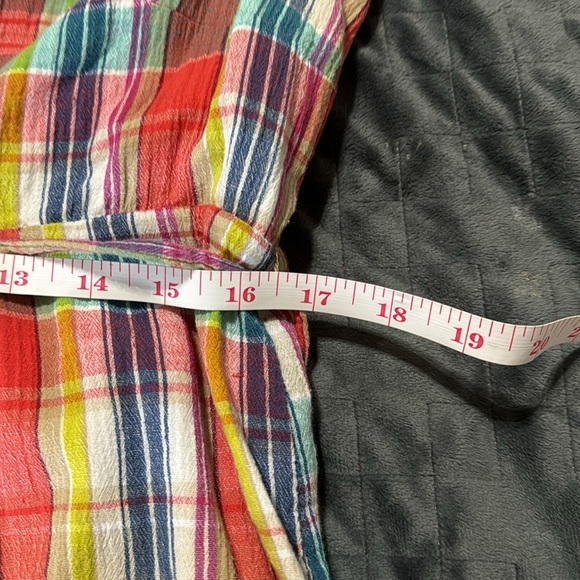 Eddie Bauer 100%‎ Cotton Plaid Tie Waist Sleeveless Dress - Picture 8 of 11